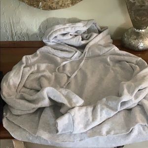 Light gray cropped hoodie